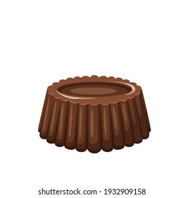 Chocolate candy cartoon vector icon. Chocolate sweets illustration for ad design confectionery shop