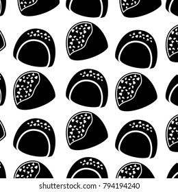 chocolate candy chips dessert seamless pattern