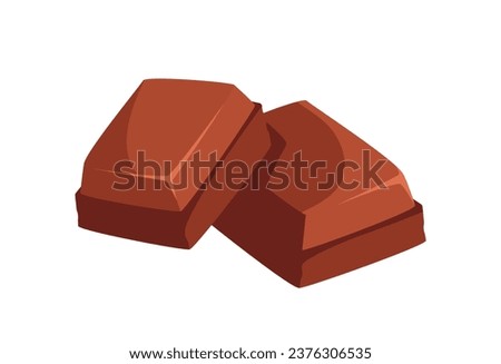 Chocolate candy concept. Sweet and pastry product, dessert and delicacy. Template and layout. Two bars of chocolate. Cartoon flat vector illustration isolated on white background