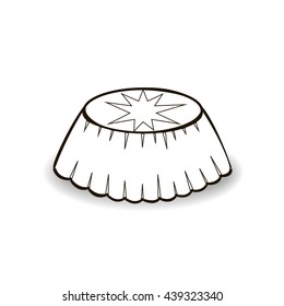 Chocolate candy, chocolate dessert. Vector illustration isolated on white background.