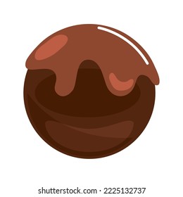 icono plano de chocolate aislado