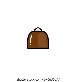 Chocolate candy flat line icon