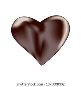 Шоколадная конфета сердечко. Chocolate candy heart. Vector drawing.