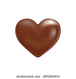 Chocolate Candy Heart. Vector Illustration