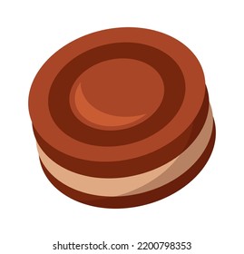 Chocolate candy icon. Vector illustration