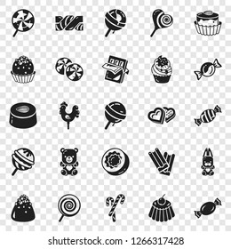 Chocolate candy icons set. Simple set of chocolate candy icons vector for any web design