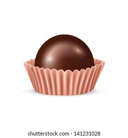 chocolate candy isolated on white background