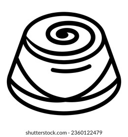 Chocolate candy line icon, Chocolate festival concept, candy sign on white background, Chocolate praline icon in outline style for mobile concept and web design. Vector graphics