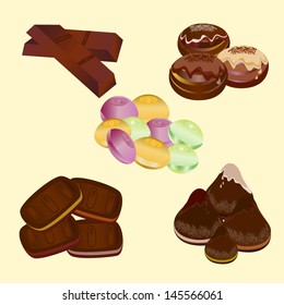 chocolate candy and lollipops