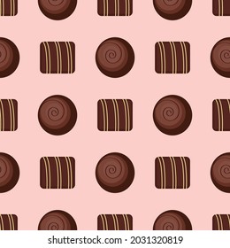 Chocolate candy pattern for use in website design or clipart