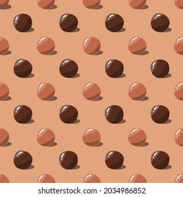 Patrón de dulces sin soldadura de chocolate fondo de pastelería dulce