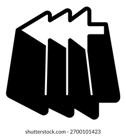 Caramelo del chocolate con la forma del icono sólido del árbol de abeto, concepto de los dulces del desierto. Gráficos de Vector. Caramelo con la muestra de relleno dulce en el fondo blanco, icono del estilo del glifo para el móvil o el Diseño web