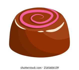 Chocolate Candy. Sweet Food Dessert icon. Vector illustration