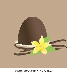 Chocolate candy. Truffle. Vector illustration of chocolate desserts.