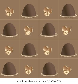 Chocolate candy. Truffle. Vector illustration of chocolate desserts.