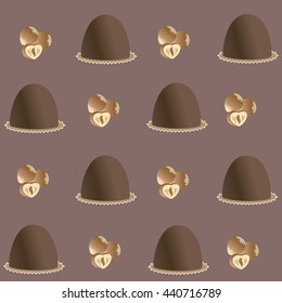 Chocolate candy. Truffle. Vector illustration of chocolate desserts.