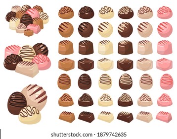 Chocolate candy vector design illustration isolated on white background