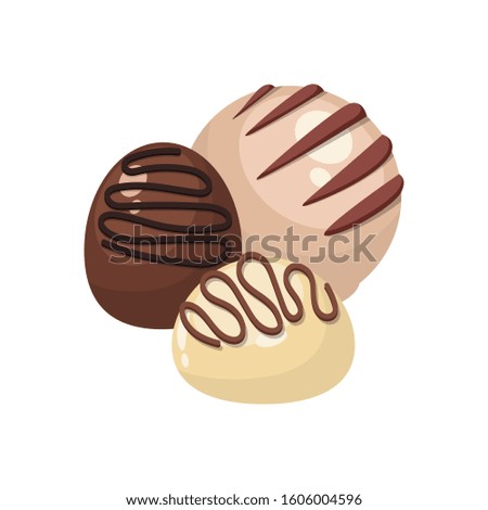 Chocolate candy vector design illustration isolated on white background