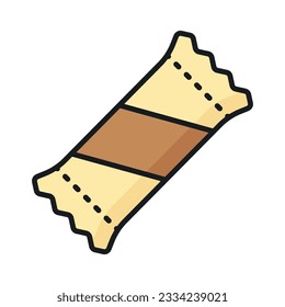 Chocolate candy vector design in modern style, isolated on white background