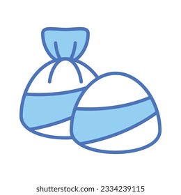 Schokoladenkuchen, Vektordesign im modernen Stil, einzeln auf weißem Hintergrund