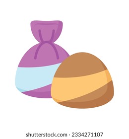 Schokoladenkuchen, Vektordesign im modernen Stil, einzeln auf weißem Hintergrund