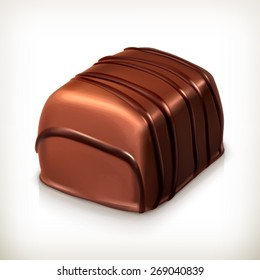 Chocolate candy, vector icon