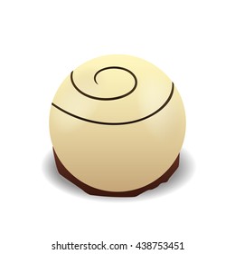 Chocolate candy . Vector illustration isolated on white background.