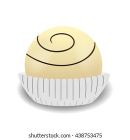 Chocolate candy . Vector illustration isolated on white background.
