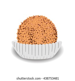 Chocolate candy . Vector illustration isolated on white background.