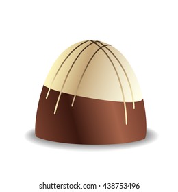 Chocolate candy . Vector illustration isolated on white background.