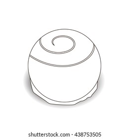 Chocolate candy . Vector illustration isolated on white background.
