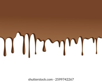 Chocolate Caramel Splash Blob. dripping down chocolate Vector. Advertising Background