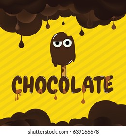 Chocolate Cartoon Background, chocolate droplet