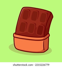 ilustración de icono del vector de dibujos animados de chocolate para el logotipo de negocios