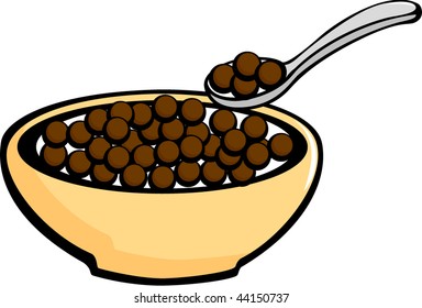 Chocolate Cereal Bowl With Spoon