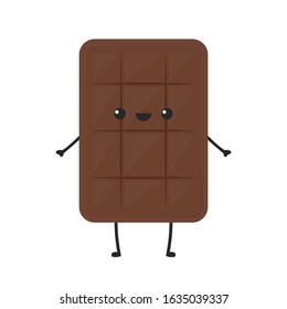 Chocolate character design. Chocolate vector. chocolate on white background. chocolate logo design.