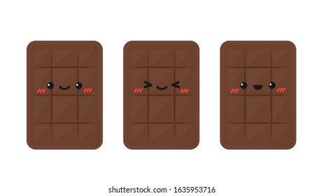 Chocolate character design. Chocolate vector. chocolate on white background. chocolate logo design.
