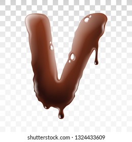Chocolate character isolated on transparent background, vector art and illustration.