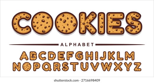 Chocolate Chip Cookie Alphabet Font
