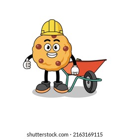 Chip-Cookie-Cartoon als Auftragnehmer , Zeichendesign