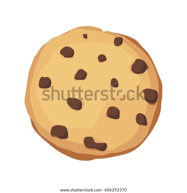 Chocolate Chip Cookie Choco Cookie Icon Stock Vector (Royalty Free ...