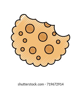 chocolate chip cookie dessert eating icon