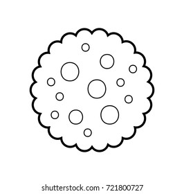 chocolate chip cookie dessert eating icon