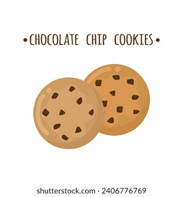 Chocolate chip cookie icon clipart avatar logotype isolated vector illustration