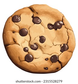 chocolate chip cookie over white