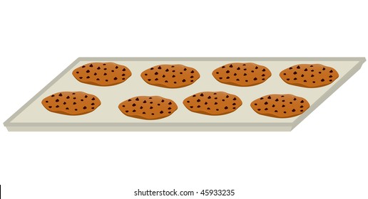 Chocolate Chip Cookie Tray - Vector Version