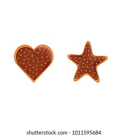 Chocolate Chip Cookie. Vector Clip Art Illustration With Simple Gradients.