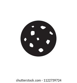 Chocolate chip cookie vector icon