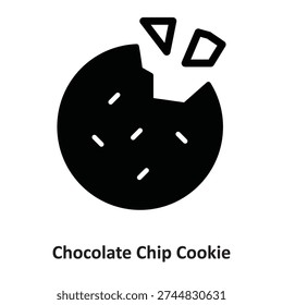 Chocolate Chip Cookie Vector Icon which can easily modify or edit

