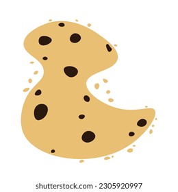 Chocolate chip cookies cartoon. Vector illustration.